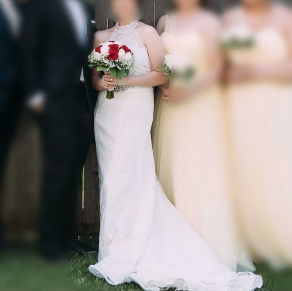 Halter Style Wedding Gown with Train